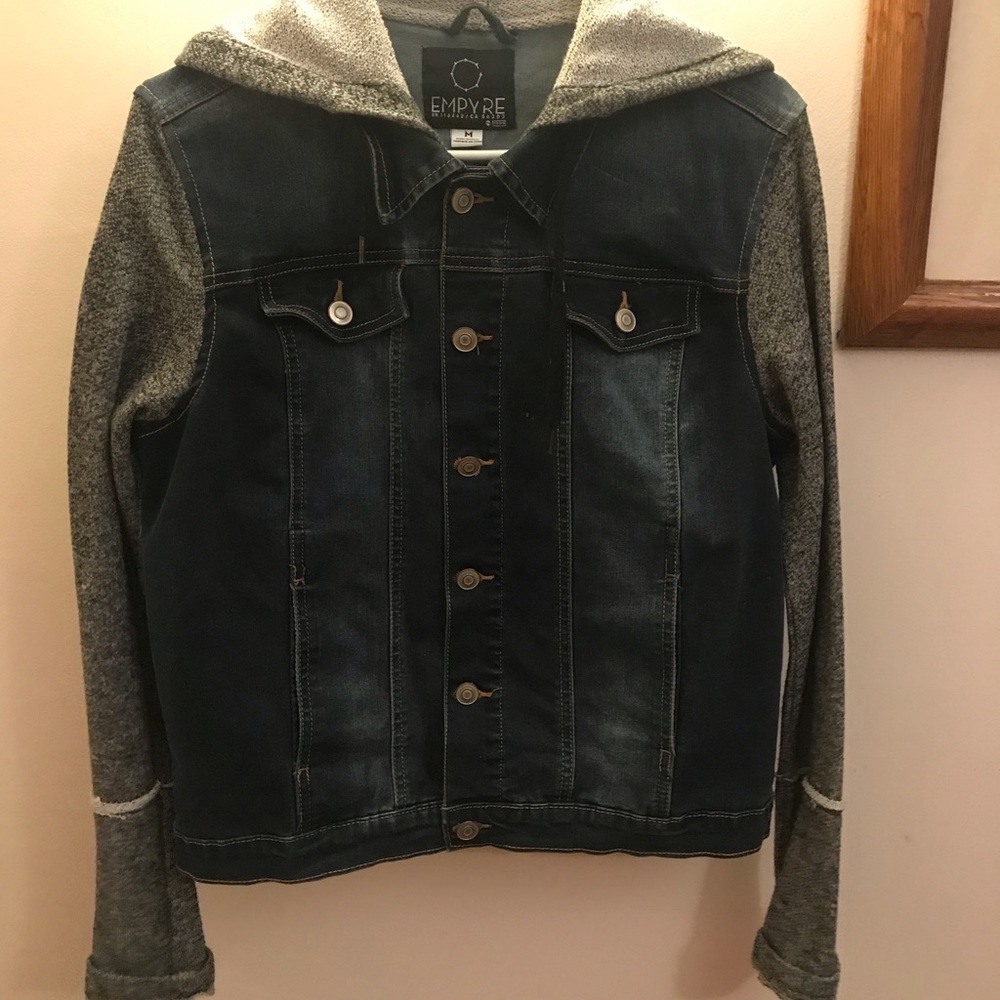 Denim sweater pullover